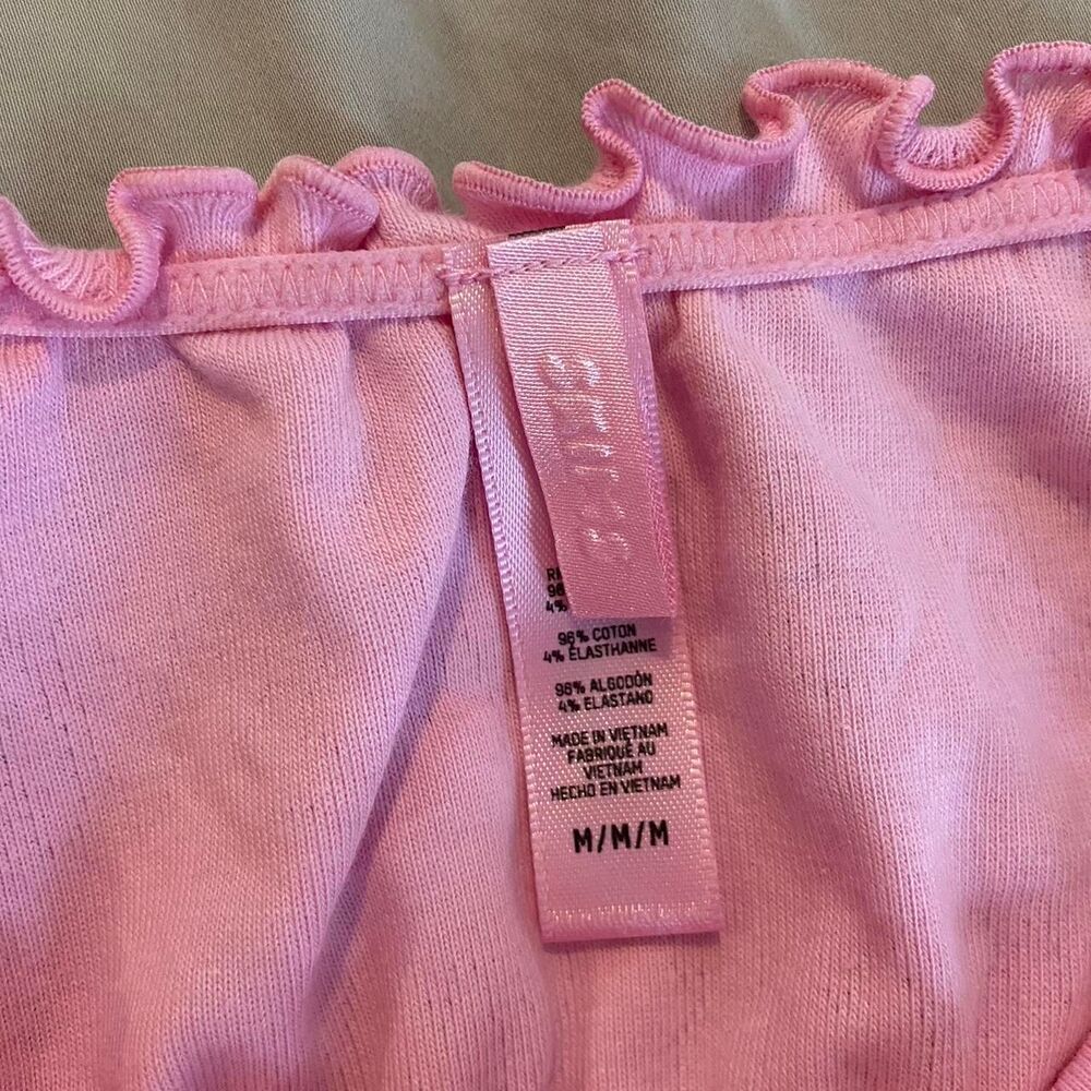Skims Women's Pink Crop-top - Picture 4 of 4